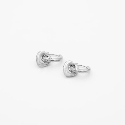 "Huggy Heart" - stainless steel earrings