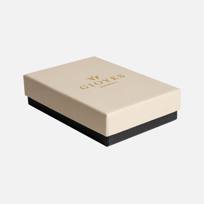 'Gleaming Oval Hoops' rhodium-plated metal necklace